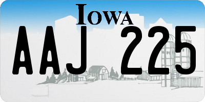 IA license plate AAJ225