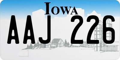 IA license plate AAJ226