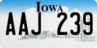 IA license plate AAJ239