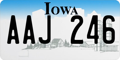 IA license plate AAJ246