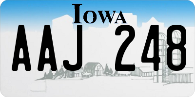 IA license plate AAJ248