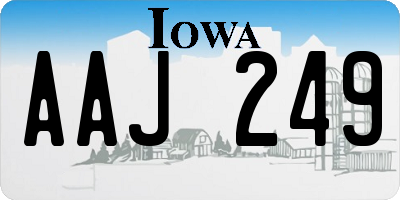 IA license plate AAJ249