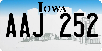 IA license plate AAJ252