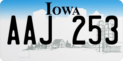 IA license plate AAJ253