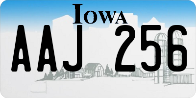 IA license plate AAJ256