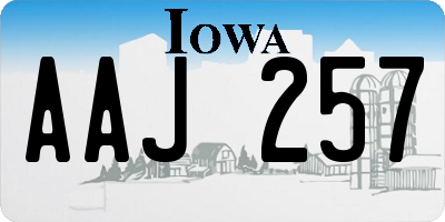 IA license plate AAJ257