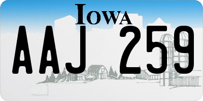 IA license plate AAJ259