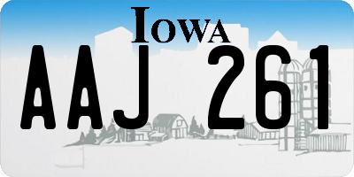 IA license plate AAJ261