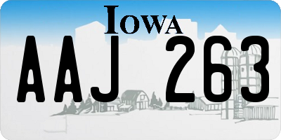 IA license plate AAJ263