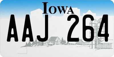 IA license plate AAJ264