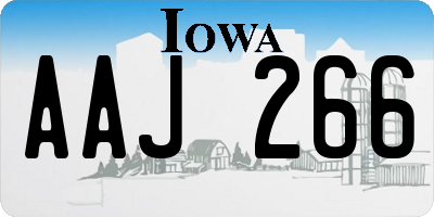 IA license plate AAJ266