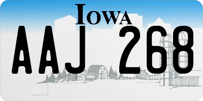 IA license plate AAJ268