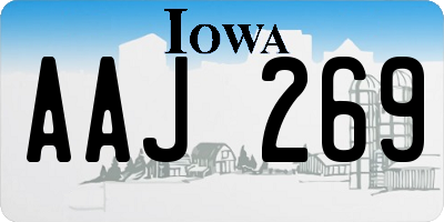 IA license plate AAJ269