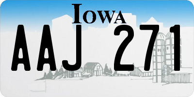 IA license plate AAJ271