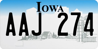 IA license plate AAJ274