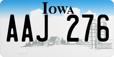 IA license plate AAJ276