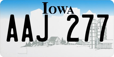 IA license plate AAJ277