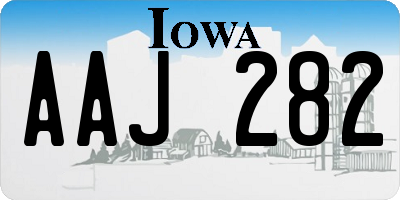 IA license plate AAJ282