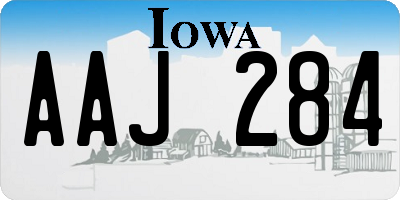 IA license plate AAJ284