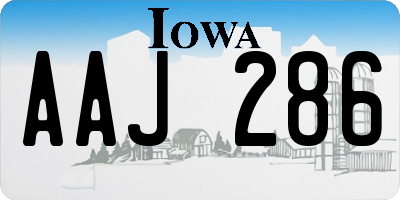 IA license plate AAJ286