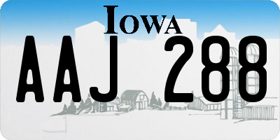 IA license plate AAJ288