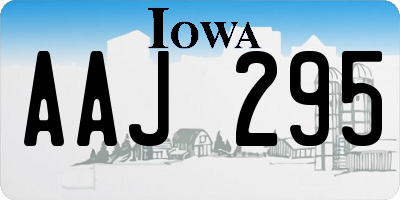 IA license plate AAJ295