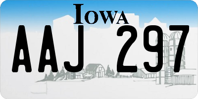 IA license plate AAJ297