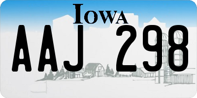 IA license plate AAJ298