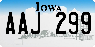 IA license plate AAJ299