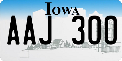 IA license plate AAJ300