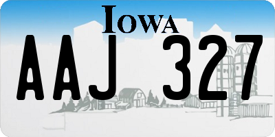 IA license plate AAJ327