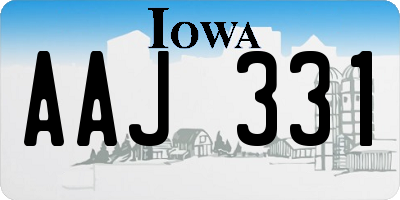 IA license plate AAJ331