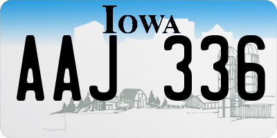 IA license plate AAJ336