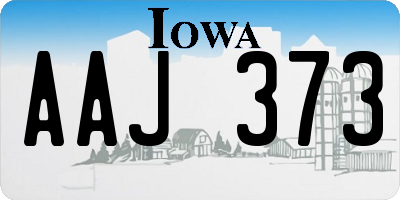 IA license plate AAJ373