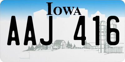 IA license plate AAJ416