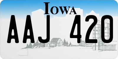 IA license plate AAJ420