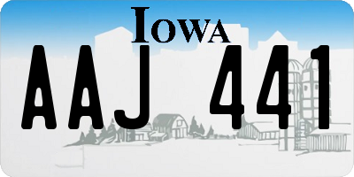 IA license plate AAJ441