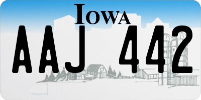 IA license plate AAJ442
