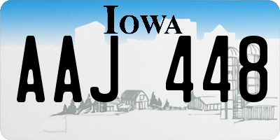 IA license plate AAJ448