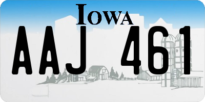IA license plate AAJ461