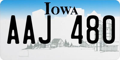 IA license plate AAJ480