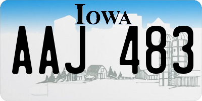 IA license plate AAJ483