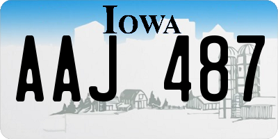 IA license plate AAJ487