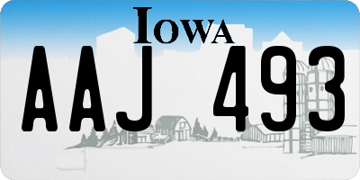 IA license plate AAJ493