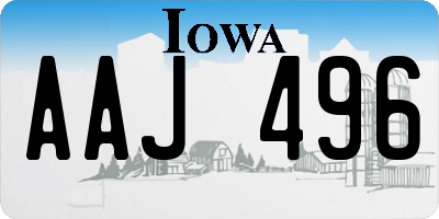 IA license plate AAJ496