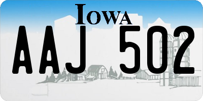 IA license plate AAJ502