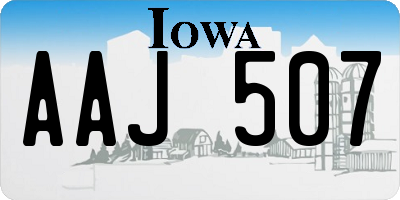 IA license plate AAJ507
