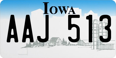 IA license plate AAJ513