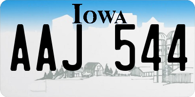 IA license plate AAJ544