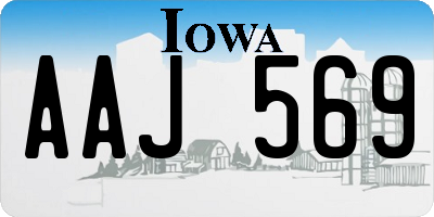 IA license plate AAJ569